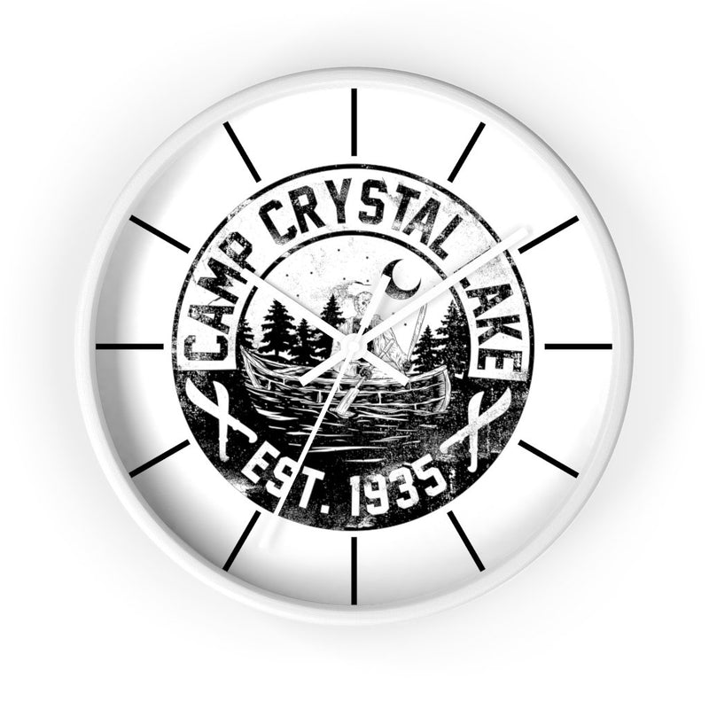 Camp Crystal Lake Wall Clock White White Hands