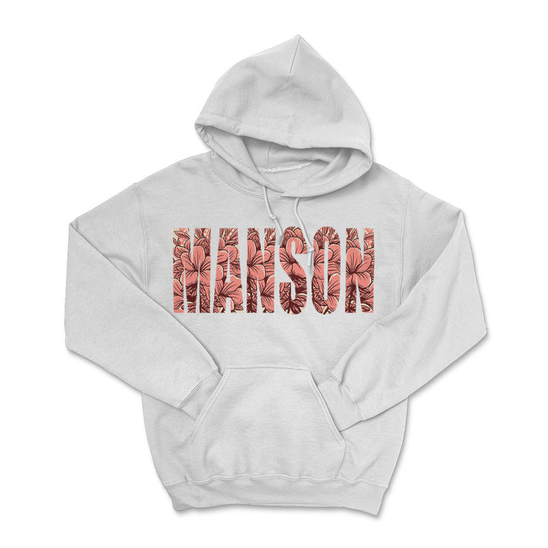 Charles Manson Floral Hooded Sweatshirt