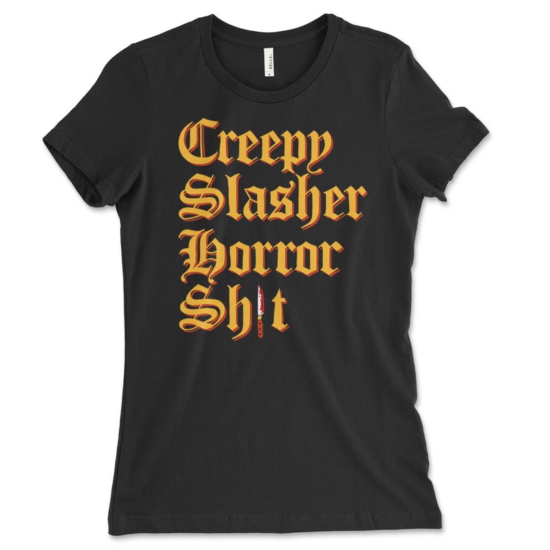 Creepy Slasher Horror Women's Tee Shirt