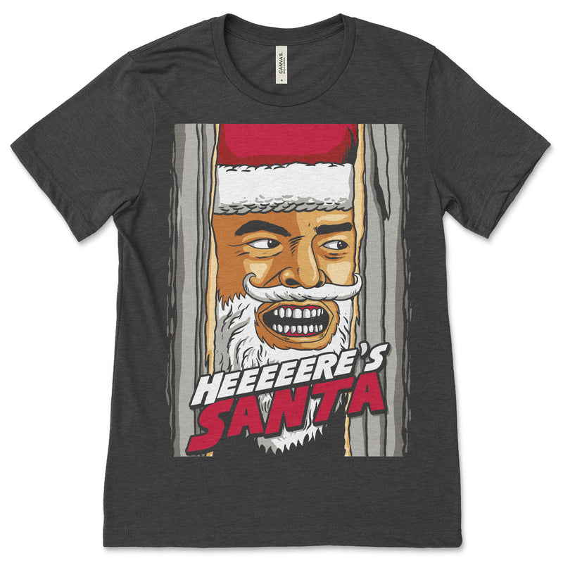 Here's Johnny Santa T Shirt