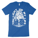 light my life texas chainsaw t-shirt