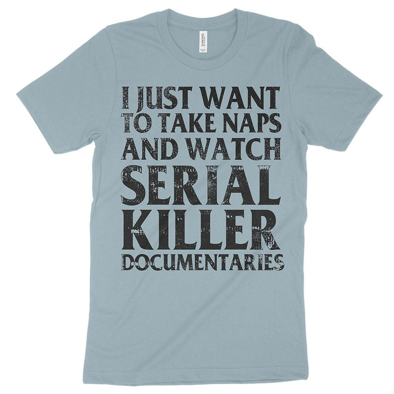 Serial Killer Documentaries Shirt Blue