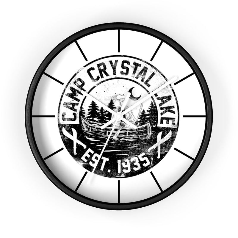 Camp Crystal Lake Wall Clock Black Black Hands