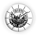Camp Crystal Lake Wall Clock White Black Hands