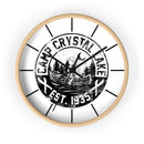 Camp Crystal Lake Wall Clock Wooden Black Hands
